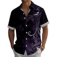 thumbnail image 2 of adaychics Mens Christian Button Down Shirts Cross Floral Print Casual Collared Shirts Retro Button Up Tops for Vacation Beach, 2 of 9