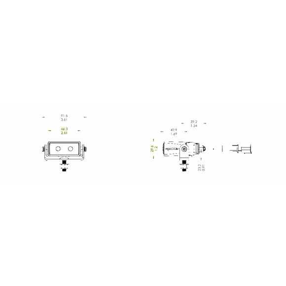 mPower Lumière de Conduite/brouillard EMPR10038-WW Lumière de Conduite/brouillard; ORG; Ampoule LED; Ampoules Claires; Rectangulaire 2,61 Pouces x 1,2 Pouces; Faisceau Spot/Flood; 2764 Lumens Bruts; Lentille en Silicone Incassable
