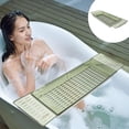 thumbnail image 1 of YSNOOWE Retractable Bath Tray Green Bathtub Side Tray 1Set Non Slip Design For Christmas, 1 of 8