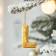 thumbnail image 6 of Gold 26 Letter Ornaments for Christmas Tree Decoration - Personalized Hanging Pendant Xmas Alphabet for DIY Craft Ornaments (A), 6 of 7