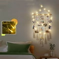 thumbnail image 3 of Hanging Photo Display,Picture Holder with LED String Light Decor,Wall Collage Picture Frames with 20 Clips for Dorm Bedroom Living Room,Topboutique Hanger Accessories,Beige, 3 of 8