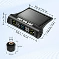 thumbnail image 4 of TEETHEORY Tire Pressure Monitoring System – Solar Wireless TPMS with 4 External Sensors, Real-Time LCD Display, Tire Pressure & Temperature Alerts, USB/Solar Charging, IP67 Waterproof for SUV/Truck, 4 of 11