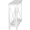 thumbnail image 6 of Console Table 39.5”, 2-Tier Narrow Sofa Side Table with Storage Shelf, Entrance Table for Hallway/Foyer/Living Room/Corridor/Office, White, 6 of 15