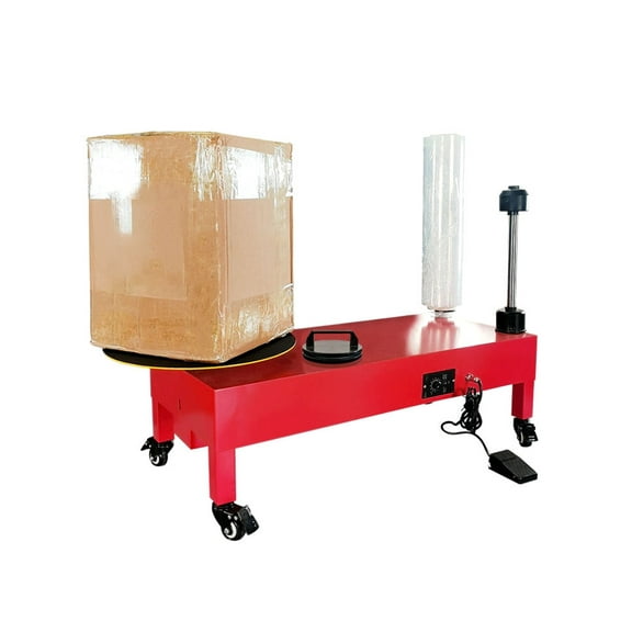 Electric Stretch Film Wrapper Winding Film Packaging Machine 40cm Turntable with Dual Axis
