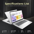 thumbnail image 2 of HP 17.3" Full HD Laptop, Intel Core i3-1215U Processor, 8GB RAM, 256GB PCIe SSD, Intel UHD Graphics, Numeric Keypad, 720p HD Webcam, Windows 11 Pro, Natural Silver, 32GB Hotface USB Card, 2 of 7