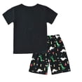 thumbnail image 6 of WOLLED Toddler Baby Boys Summer Dinosaurs Shorts Set Outfits Cartoon Pattern T-Shirts and Shorts Set for 2-6 Years Old, 6 of 9