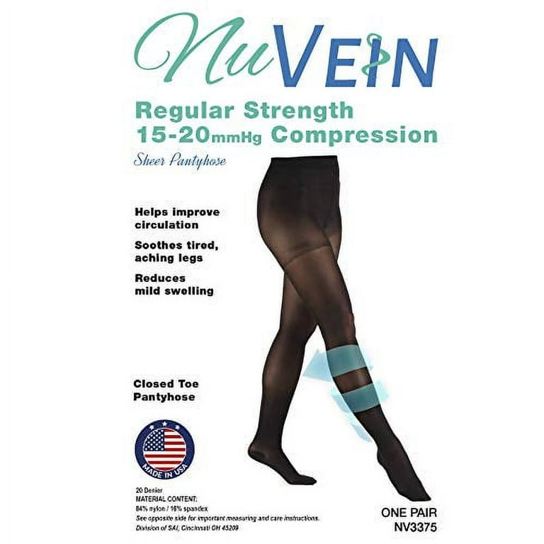 SIGVARIS Women's Sheer Fashion Open Toe Calf Height - 15-20mmHg Weight  Compression Hose - Lightweight & Breathable in Soft Stretch Fabric for