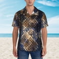 thumbnail image 2 of Balery Watercolor Snake Skin Camisas hawaianas de manga corta para hombre, camisas playeras de corte holgado, camisas de vacaciones con botones,Large, 2 of 7