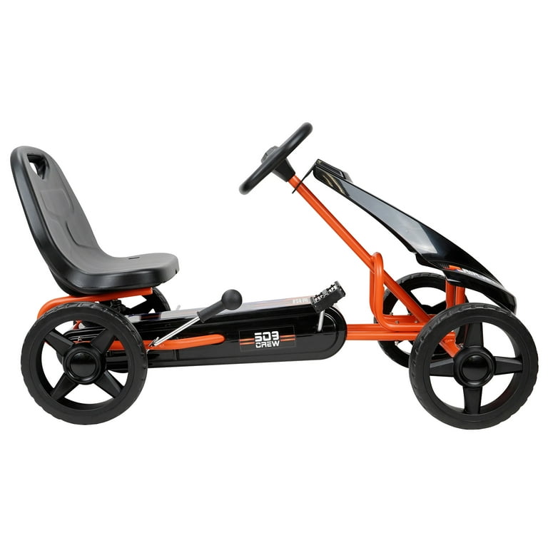 Air Jet Fast Racing Pedal Go Kart - Orange, Sporty Graphics