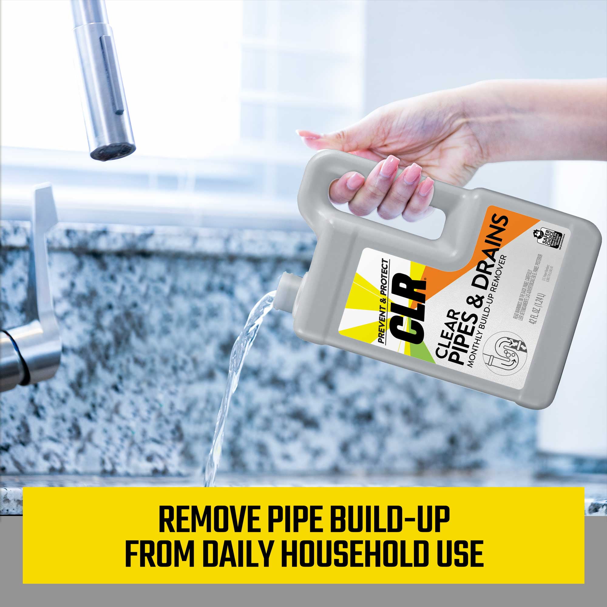CLR Clear Pipes and Drains Monthly Liquid Pipe and Drain Care, EPA