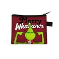 thumbnail image 1 of Christmas Grinch Gift Bag Grinch Christmas Decorations Grinch Christmas Bags Christmas Children's Wallet Printed Polyester Card Bag Coin Key Storage Bag, 1 of 2