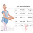 thumbnail image 3 of Aideaone Girls Ballet Dance Dress Toddler Leotards Ruffle Sleeve Shiny Ballet Tutu Skirt Blue 2-9T, 3 of 8
