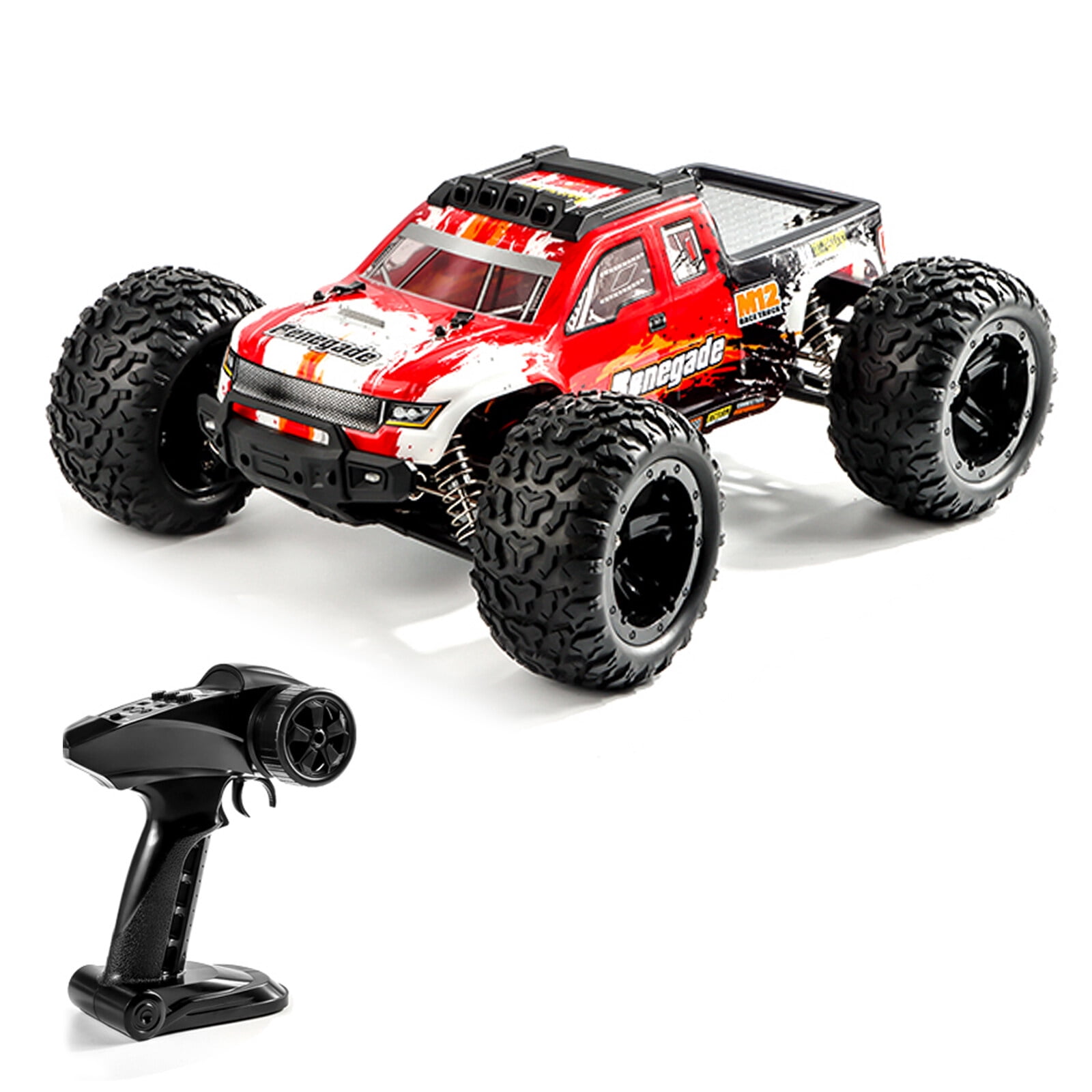 1:10 Scale Remote Control Car, 45km/h High-Speed 4WD Electric Racing Car for Kids & Adults, 2.4GHz Remote Control Off-Road Vehicle with LED Headlights, Brushless Motor