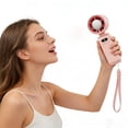thumbnail image 5 of shyuyusa Portable Handheld Fan With Colorful LED Light Lanyard Transparent Body Personal Cooling Fan USB Rechargeable Mini Air Cooler, 5 of 5