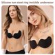 thumbnail image 4 of 2 pares de adhesivos para el pecho sin aros de silicona en forma de mango, vestido de novia fino, adhesivo para el pecho con botón frontal push-up, 4 of 5