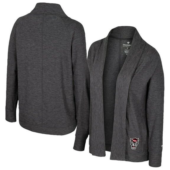 Women's Colosseum  Charcoal NC State Wolfpack-Dash Cardigan