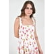 thumbnail image 4 of Vestido midi estampado cerezas Roman Fashion /Juvenil, 14762 (Blanco) blanco G, 4 of 5