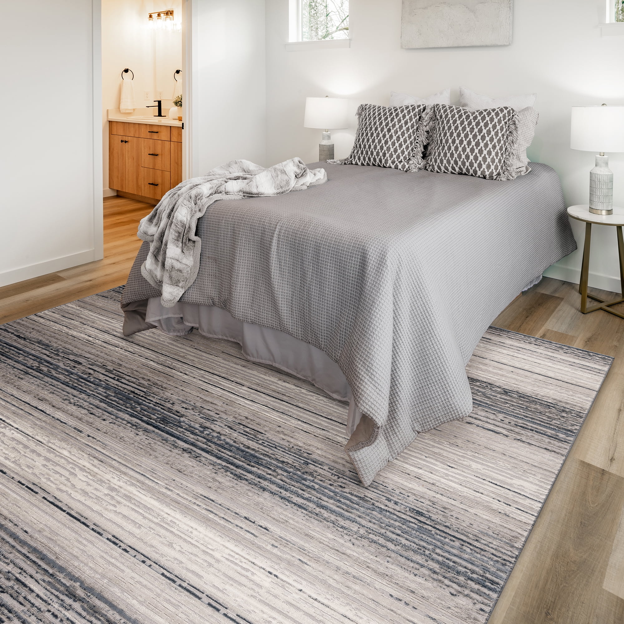 Gertmenian Bloom Osian Modern Ombre Blue Area Rug, 8x10