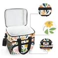 thumbnail image 6 of FORMRS Insulated Cooler Bag 24 Cans Capacity Soft Leakproof Lunch Box with Side Pockets, Retro Yellow Floral, 6 of 7
