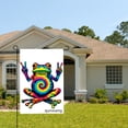 thumbnail image 2 of Amhnf Tie Dye Frog Garden Flag For Home Outdoor Garden Yard Decor 12x18 inch, 2 of 5