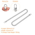 thumbnail image 2 of Uxcell Iron Flat Chain Strap, 32" 2Pack Handbag Chains Purse Straps DIY Replacement, Silver, 2 of 6