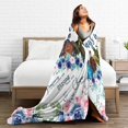 thumbnail image 3 of Sea Turtle Blanket Soft Cozy Christian Turtle Floral Throw Blankets Sea Turtle Decor Fleece Plush Bedding Blanket Turtle Gifts for Women Girls Kids Adults Bed 50"X60", 3 of 6