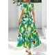 thumbnail image 2 of Vestido largo PRETTYGARDEN para mujer, verano 2025, estilo bohemio, floral, verde, 2 of 9