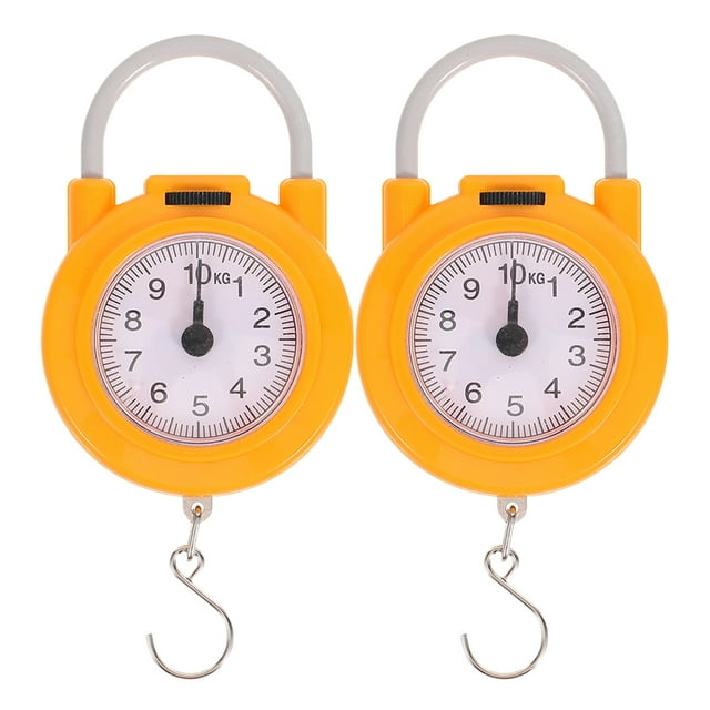 1 Pair Portable Hanging Scale Lightweight Handheld Weight Measurement Small Fish Scale with Hook for Fishing Kitchen Travel and Home Use