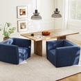 thumbnail image 2 of Gymax 2PCS Inflatable Sofa Portable Blow Up Couch w/ Detachable Cover Wide Armrests Blue, 2 of 10