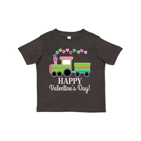 

Inktastic Happy Valentines Day Childs Train Gift Toddler Boy or Toddler Girl T-Shirt