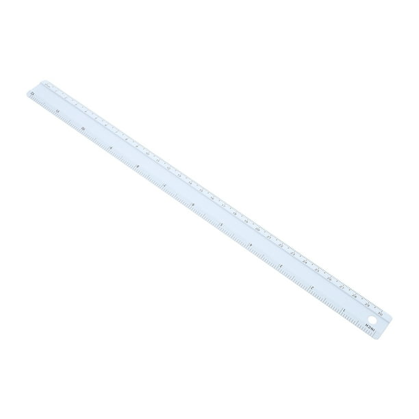 Regla recta de aleación de aluminio, herramienta de medición multiusos con centímetros y patas, ideal para dibujo geométrico y uso en oficina, 30 cm