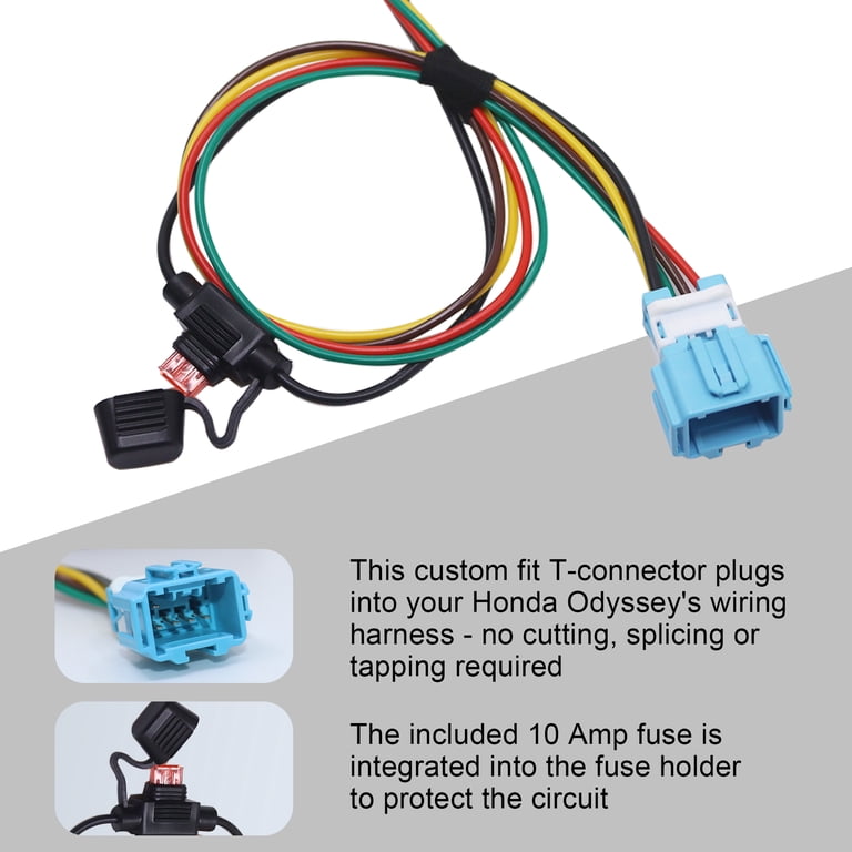 CARROFIX Custom-Fit Vehicle Wiring Kit w/ 4-Way Flat Trailer Connector for Hyundai Tucson