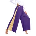 thumbnail image 5 of YiZYiF Women's Praise Dance Outfits Sleeveless Overlay Worship Dress with Wide Leg Pants Set Purple XL, 5 of 7