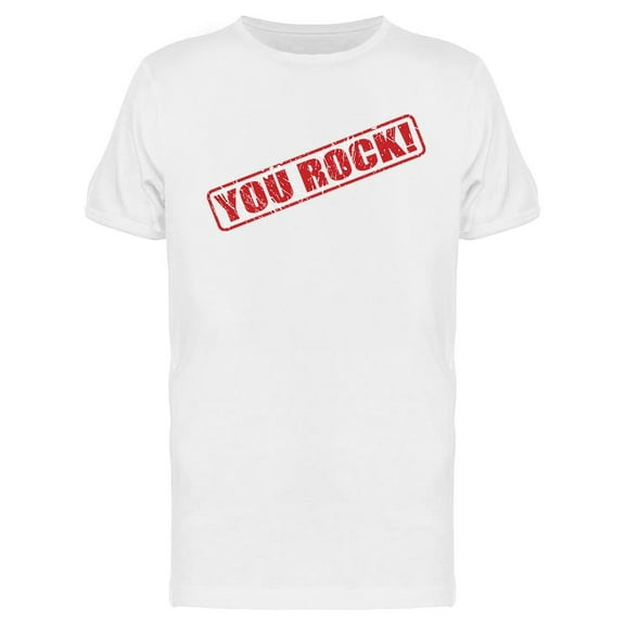 You Rock Red Stamp T-Shirt Men -Image by Shutterstock, Male Medium