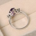 thumbnail image 3 of Purple Amethyst ring, marquise cut amethyst , engagement ring Three Stone Ring, 3 of 4