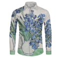 thumbnail image 3 of Camisas con estampado abstracto en 3D para hombre, camisas casuales de manga larga con botones y corte regular, camisetas de playa para hombre, camisetas de gran tamaño, 3 of 5