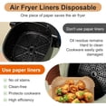 thumbnail image 4 of 500 Pcs Air Fryer Paper Liners, 8” Square Disposable Parchment Paper Liner for 5-8 QT Air Fryer, Non-Stick, Oil Proof Unbleached Airfryer for Baking, Roasting Microwave, 4 of 4