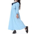 thumbnail image 7 of XXWXYD Toddler Musli𝗆 Abaya Prayer Dress Long Sleeve Ruffl𝖾 Trim V-Neck Elastic Waist Eid Robe Islami𝖼 Dress Girls Modest Wear Ramadan Traditional, 7 of 7