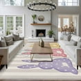 thumbnail image 3 of 6x9 Area Rugs for Living Room, Happy Easter Bunny Non Slip Area Rugs for Kitchen Bedroom Entryway, Striped Polka Dot Rabbits Farmhouse Washable Carpet Runner Rug Floor Mats for Bedroom Home Decor, 3 of 9