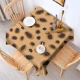 thumbnail image 2 of Beige and Black Of Leopard Print Square Tablecloth,Waterproof Square Table Cover,Wipeable Spillproof Washable Table Cover for Home Kitchen Party Decor 52"x52"(132x132cm), 2 of 6