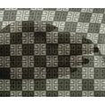 thumbnail image 4 of oneOone Viscose Chiffon Fabric Greek Key Geometric Printed Fabric 1 Yard 42 Inches, 4 of 4
