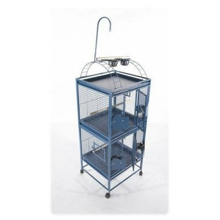 Small Double Stack Bird Cage Color: Platinum