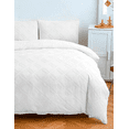 thumbnail image 2 of Juego de Funda Duvet Bluelander para Edredon Individual Diseño Rombos Blanco, 2 of 5