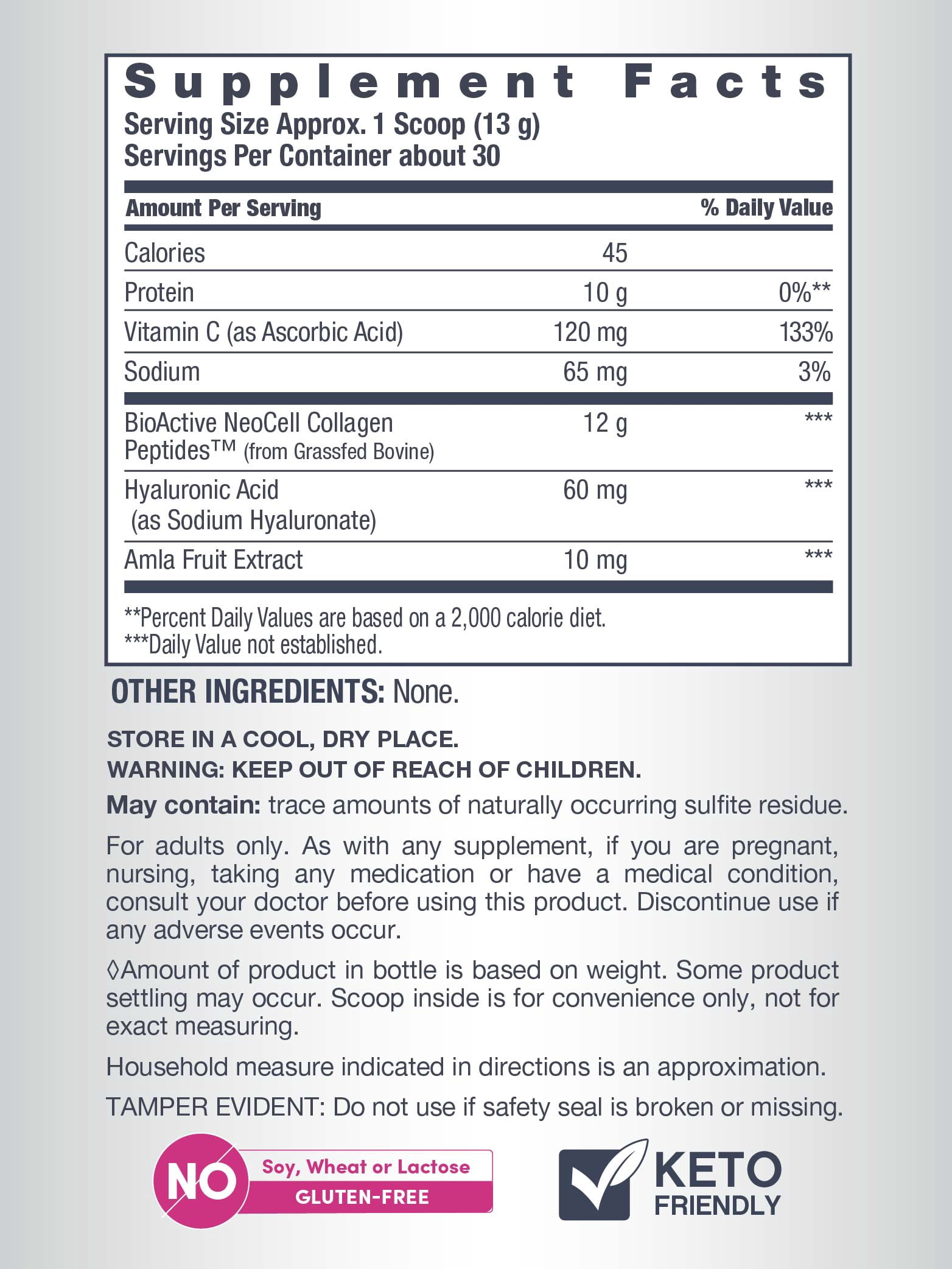 NeoCell Super Collagen Peptides | 13.7 oz | Grassfed Bovine | With Hyaluronic Acid and Vitamin C | Non-GMO, Gluten & Soy Free Supplement