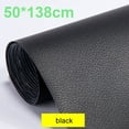 54" Black Self Adhesive Vinyl Faux Leather Fabric Repair Patch for Car
