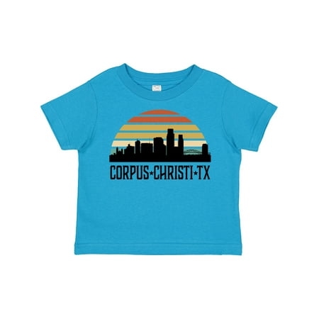 

Inktastic Corpus Christi Texas Skyline Retro Gift Toddler Boy or Toddler Girl T-Shirt