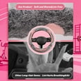 thumbnail image 6 of Fuzzy Steering Wheel Cover for Women, 14 Inch Fluffy Fur Car Steering Wheel Cover, Soft Warm Plush Cover, Fashionable Non-Slip Interior Car Accessories for Winter, 6 of 7