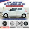 thumbnail image 6 of 4 Pack 14 inch Steel Wheel Hubcaps for 2014-2025 Mitsubishi Mirage,Compatible With Steel Wheels,Snap-on Installation,Black Lacquer, 6 of 8