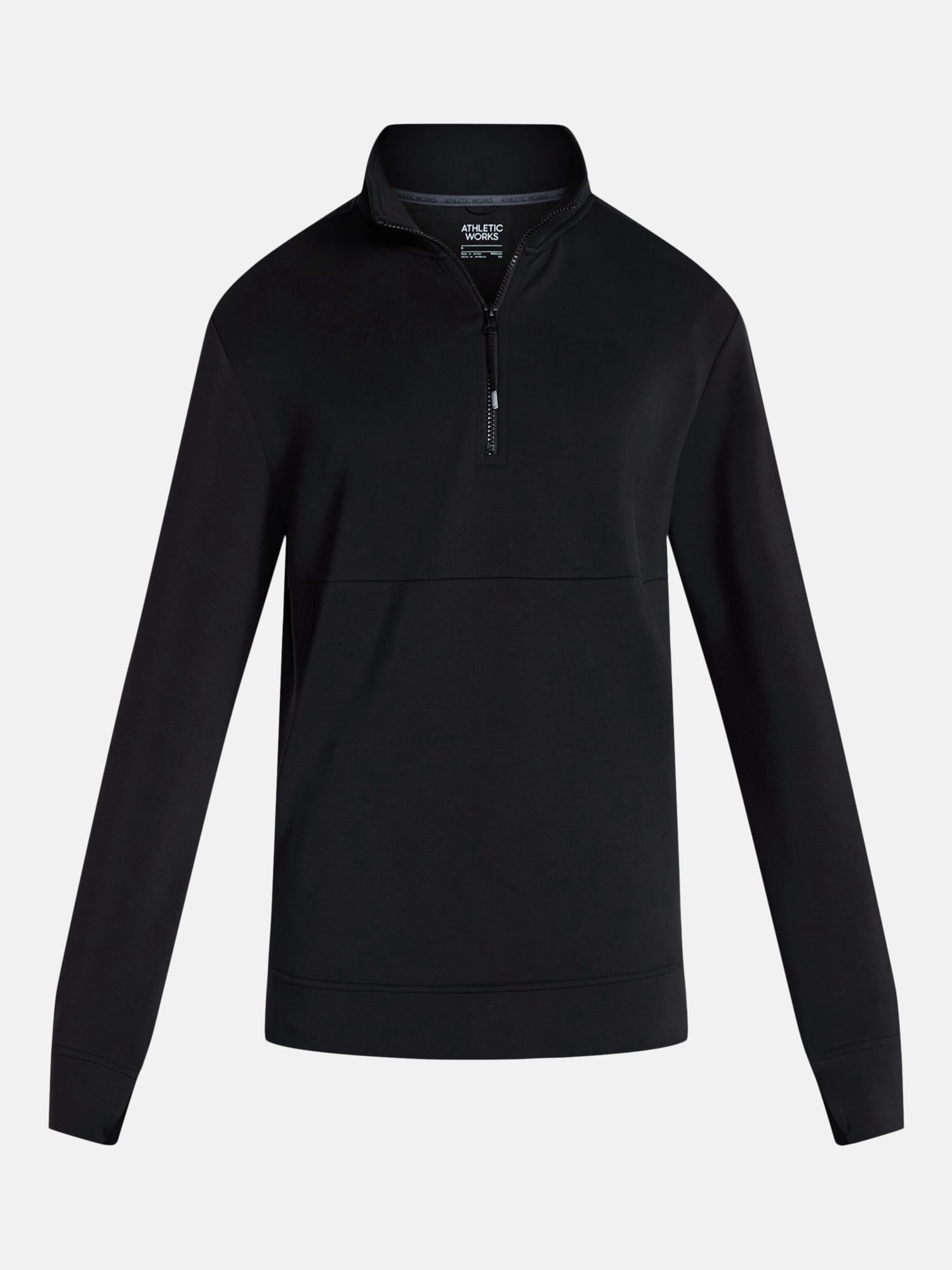 Athletic Works Men's Scuba Knit Quarter Zip Sweatshirt, Sizes S-3XL