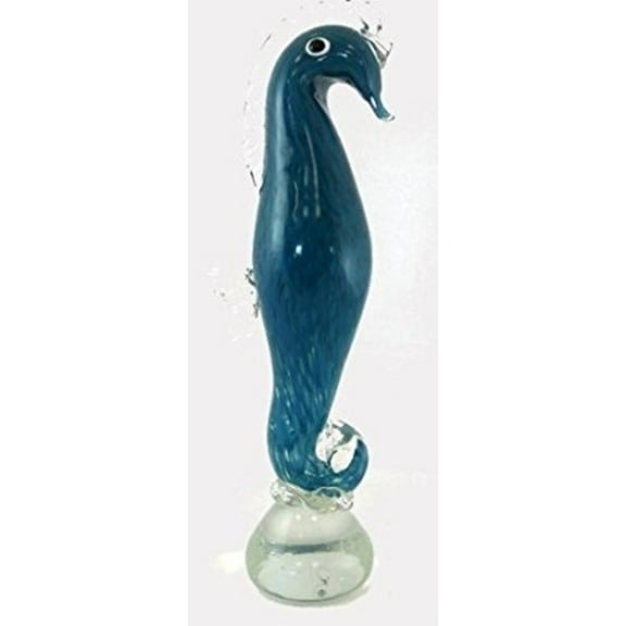 Manhattan Chic Artisan Seahorse Statue - Turquoise